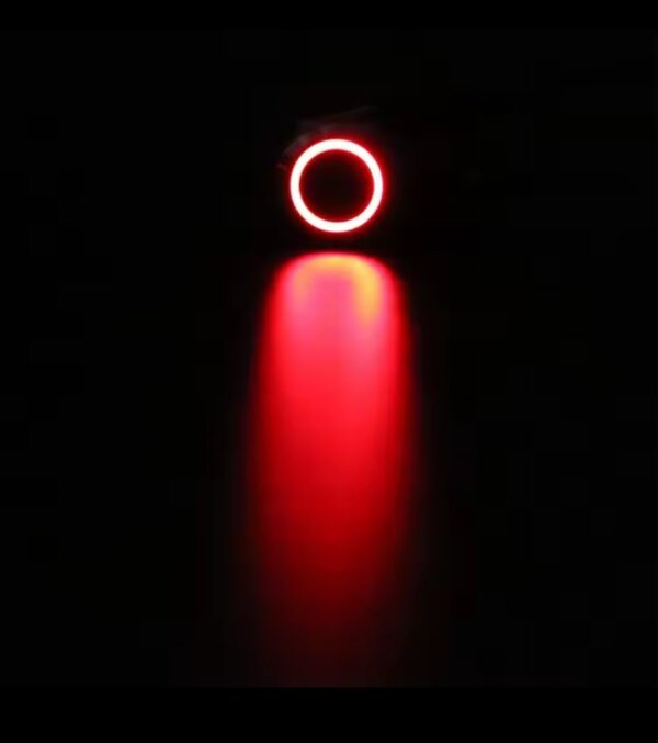 Pulsante con led circolare rosso