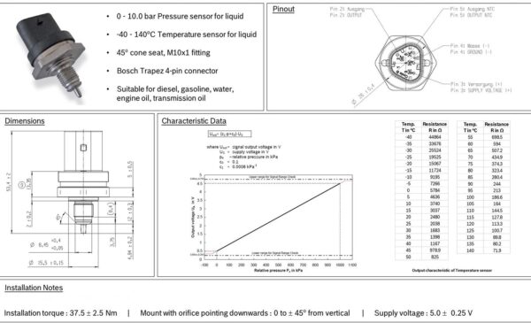 Link Ecu Sensore combinato pressione e temperatura - immagine 2